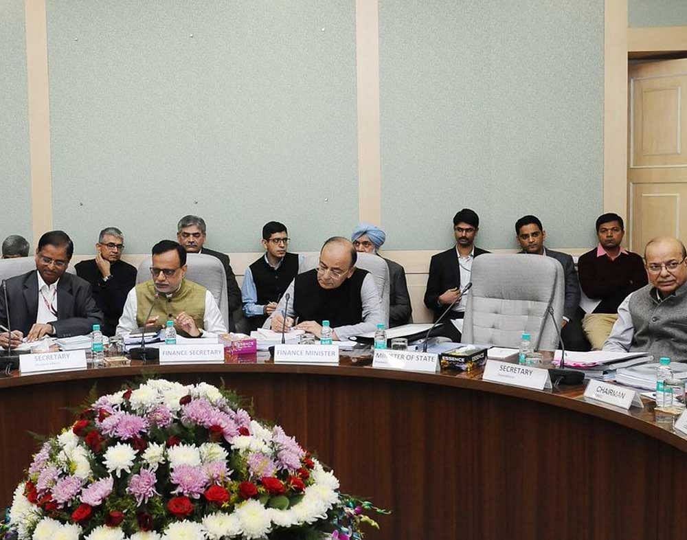 Arun Jaitley at the pre-Budget consultation meeting. Twitter photo.