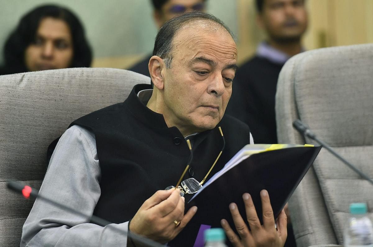 New Delhi: Union Minister for Finance and Corporate Affairs, Arun Jaitley during the 4th meeting of Pre-Budget Consultations with stakeholders groups from Social Sector in connection with the forthcoming Union Budget 2018-19, in New Delhi on Wednesday. PTI Photo by Kamal Singh(PTI12_6_2017_000114A)