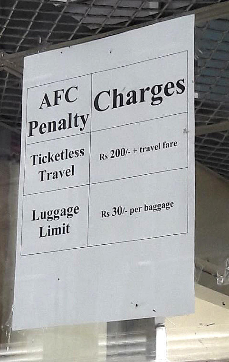 Metro Luggage fee.