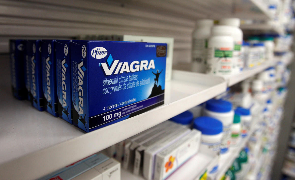 A box of Viagra, typically used to treat erectile dysfunction, is seen in a pharmacy in Toronto January 31, 2008.