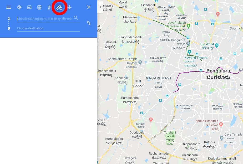 Google has come up with the two-wheeler mode for its eponymous maps.