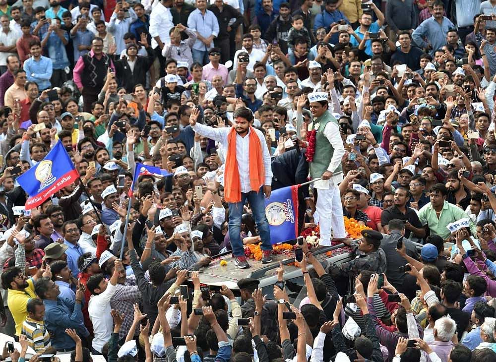 Hardik hit out at Prime Minister Narendra Modi for his reference to Pakistan's collusion in Gujarat elections. PTI Photo