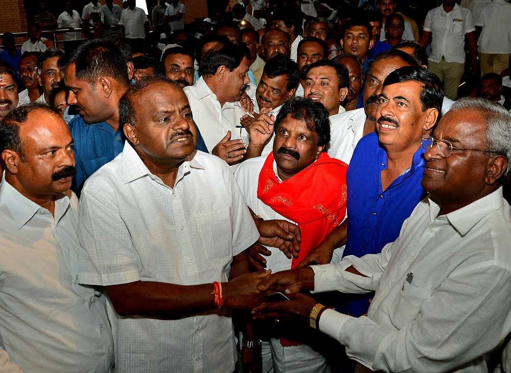 JD(S) state president H D Kumaraswamy, instead, chose to attack Chief Minister Siddaramaiah for his 'betrayal' of the Dalit community.