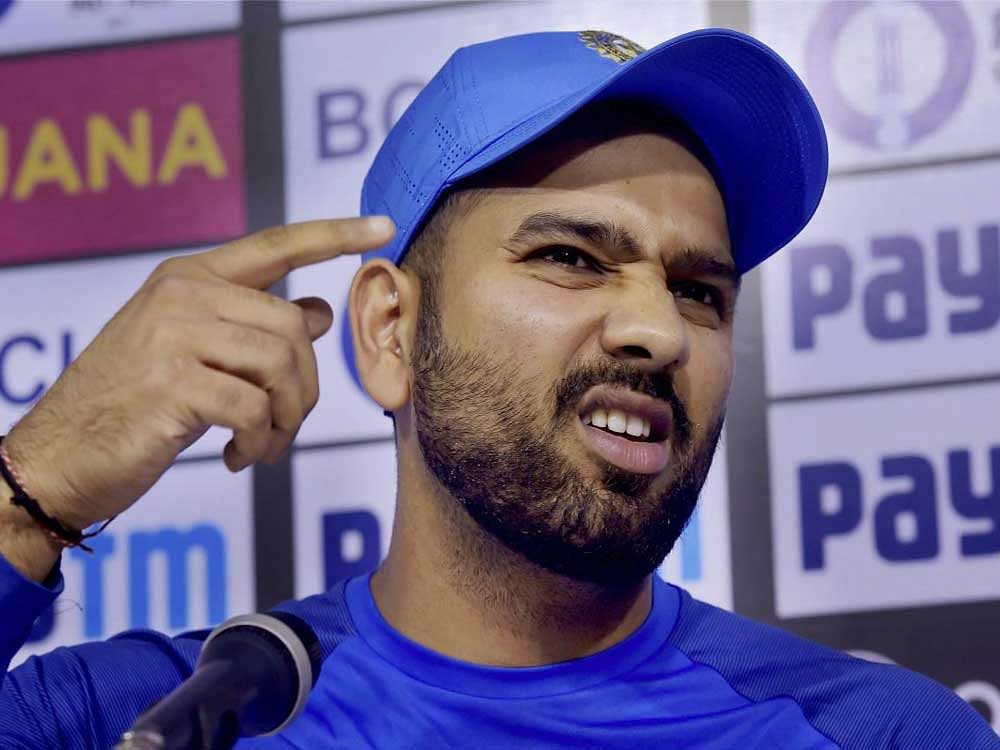 Rohit's double-ton led India to victory in their series against Sri Lanka. PTI file photo.