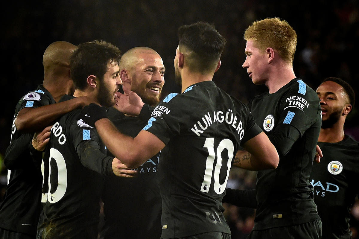David Silva was among the goals as Manchester City swept aside Swansea on Wednesday. Reuters