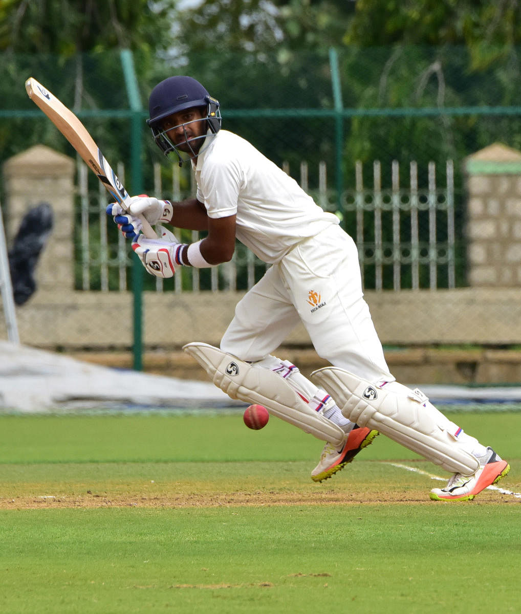 MAN ON A MISSION R Samarth has been one of Karnataka's stand-out performers in the Ranji Trophy this season. DH PHOTO