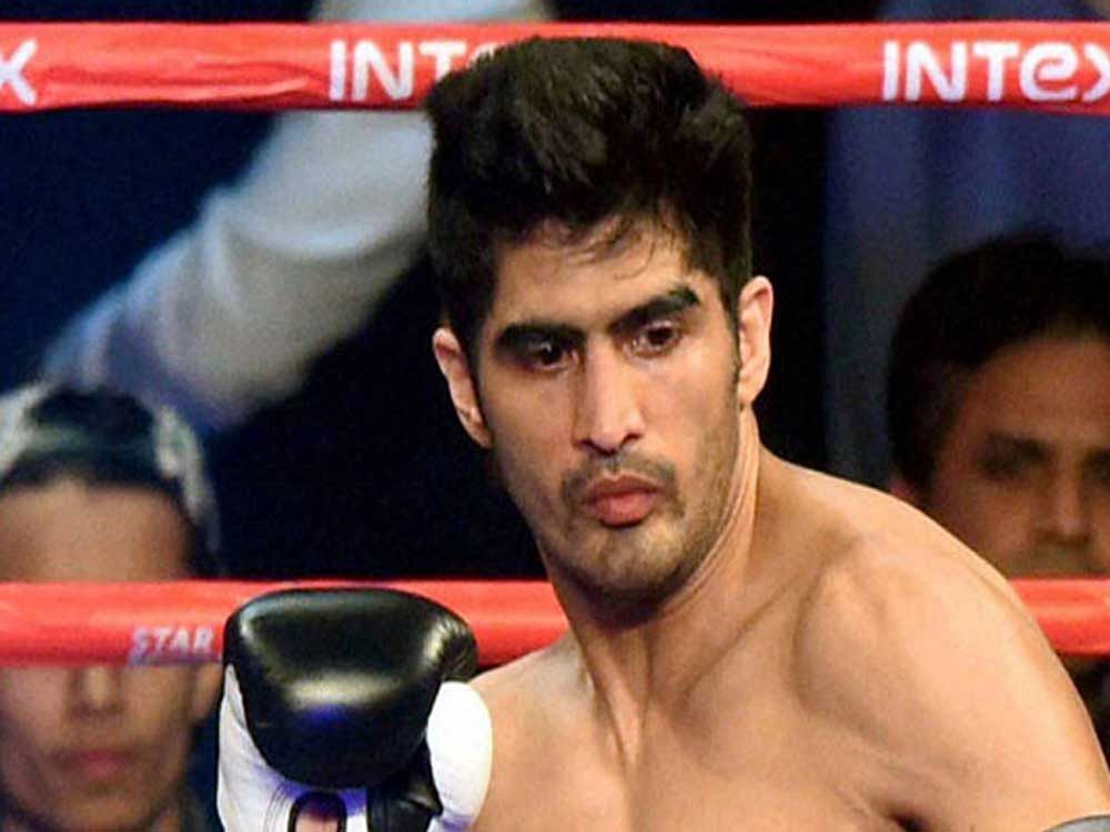 Indian star boxer Vijender Singh has fought nine bouts so far, winning all of them, and has collected the WBO Asia Pacific and Oriental Super Middleweight titles. PTI File Photo