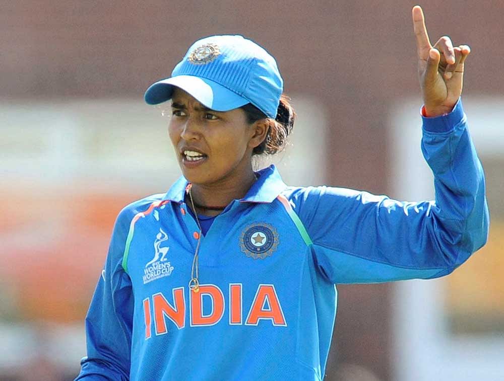 Ekta Bisht was the only Indian among the three, which includes Mithali Raj and Harmanpreet Kaur, to find a place in both the ODI and T20 rankings. PTI file photo.