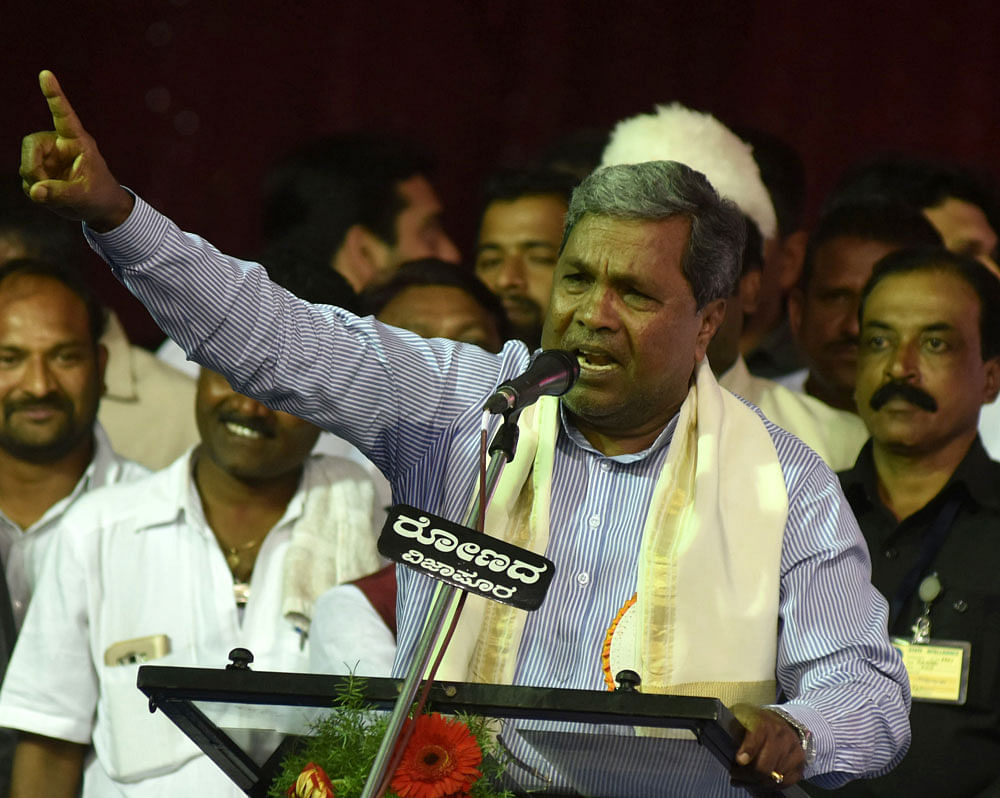 Karnataka Chief Minister Siddaramaiah. DH file photo