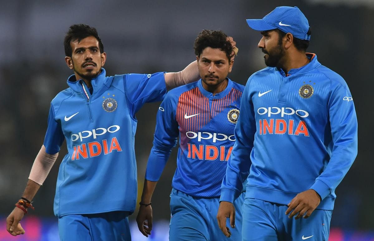 WRESTING CONTROL Spinners Yuzvendra Chahal (left) and Kuldeep Yadav, who have tormented Sri Lanka repeatedly, will be gunning for another strong show on Sunday. AFP