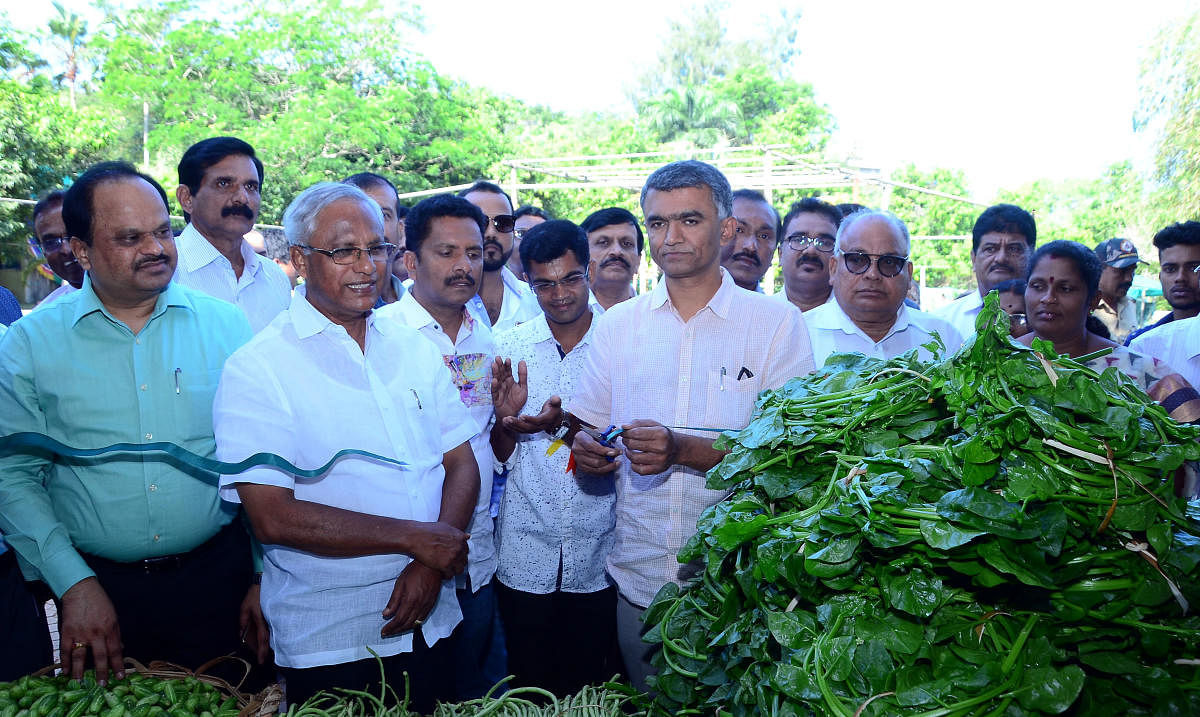 Agriculture Minister Krishna Byre Gowda inaugurates the two-day organic and millets fair at Kadri Park, in Mangaluru on Saturday.