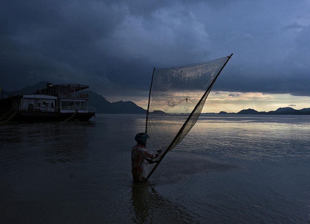 China states that the artifical lakes formed in the Brahmaputra are a result of landslides and the country has no hand in it. Reuters file photo.