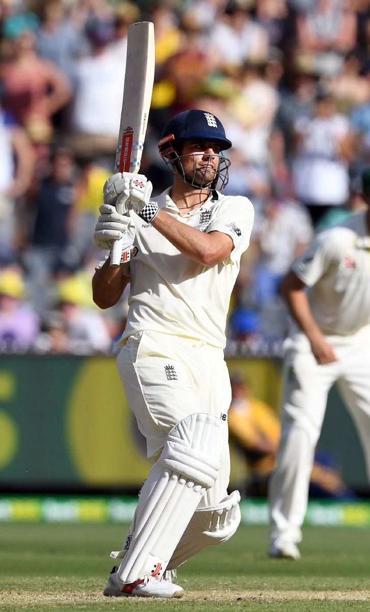 FETCH THAT! England's Alastair Cook returned to form with a battling century against Australia at the MCG on Wednesday. AFP