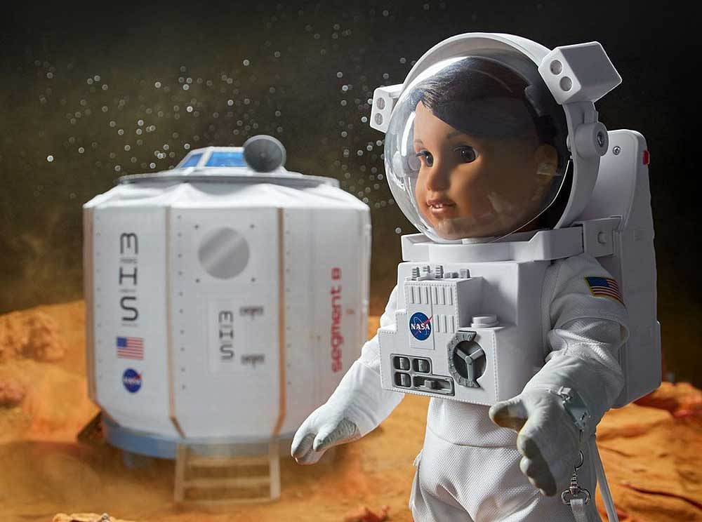 Luciana, the Girl of the Year doll unveiled by American Girl, is one of the elements of the collaboration aimed at young girls to inspire them to take up STEM and get into space. Twitter photo.
