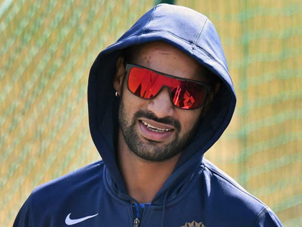 Shikhar Dhawan vented out his ire on social media after reaching South Africa without his family. PTI File Photo