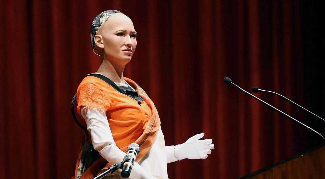 Sophia, a humanoid to be granted citizenship by Saudi Arabia,  on Saturday appealed to humans to not be fearful of machines and pitched for a collaborative co-existence in the future. PTI photo
