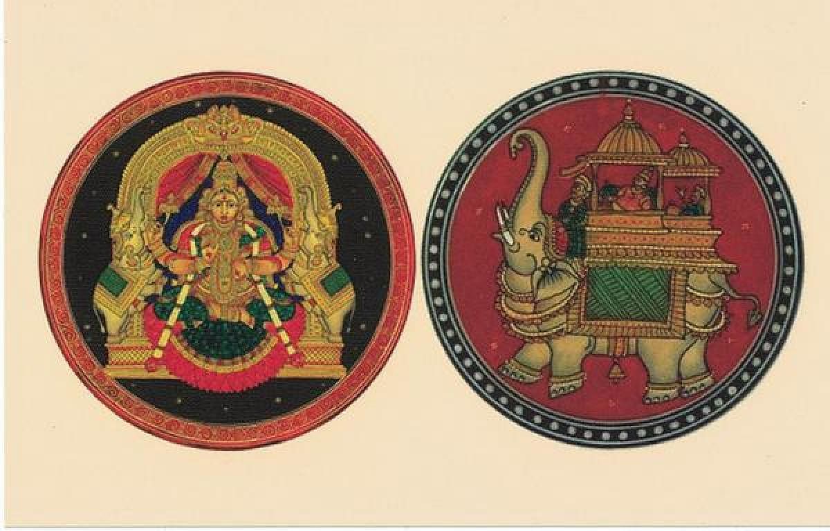 While many ganjifa cards had deities on them, other motifs such as elephants appeared as well.