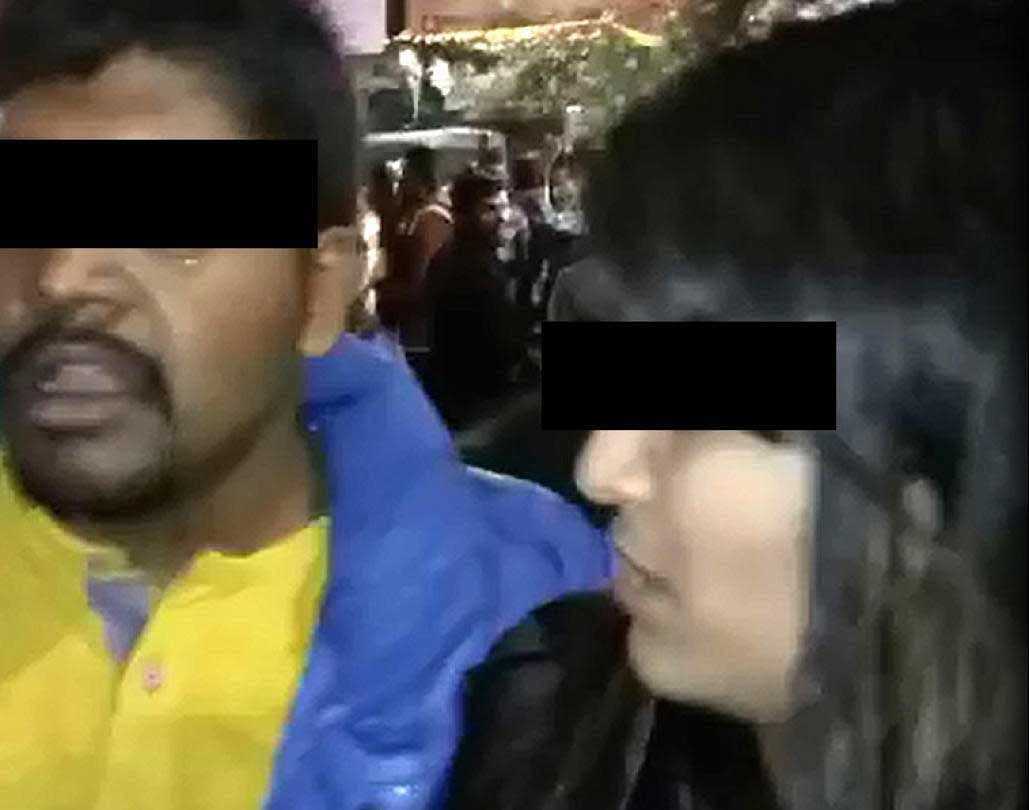 A video clipping of a 23 year old women with her husband on Brigade road on new year day.