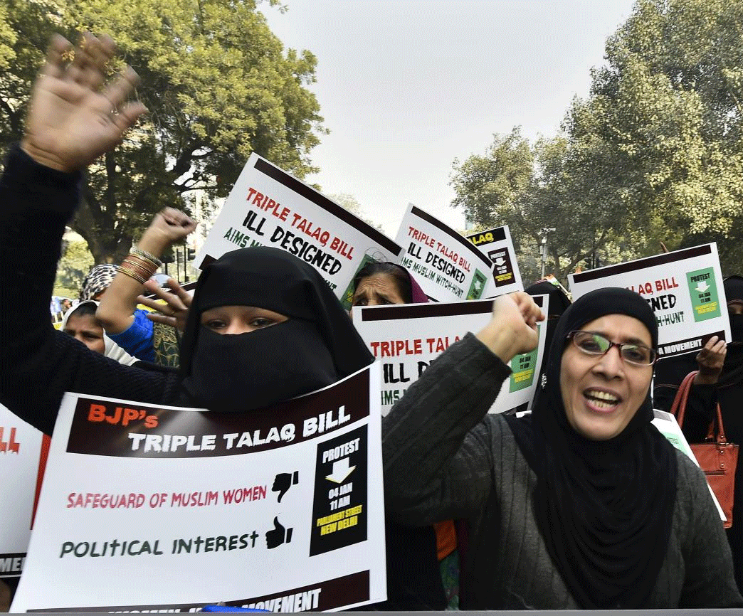The triple talaq bill was deferred once again on Thursday and may come up only in the Budget Session. PTI photo