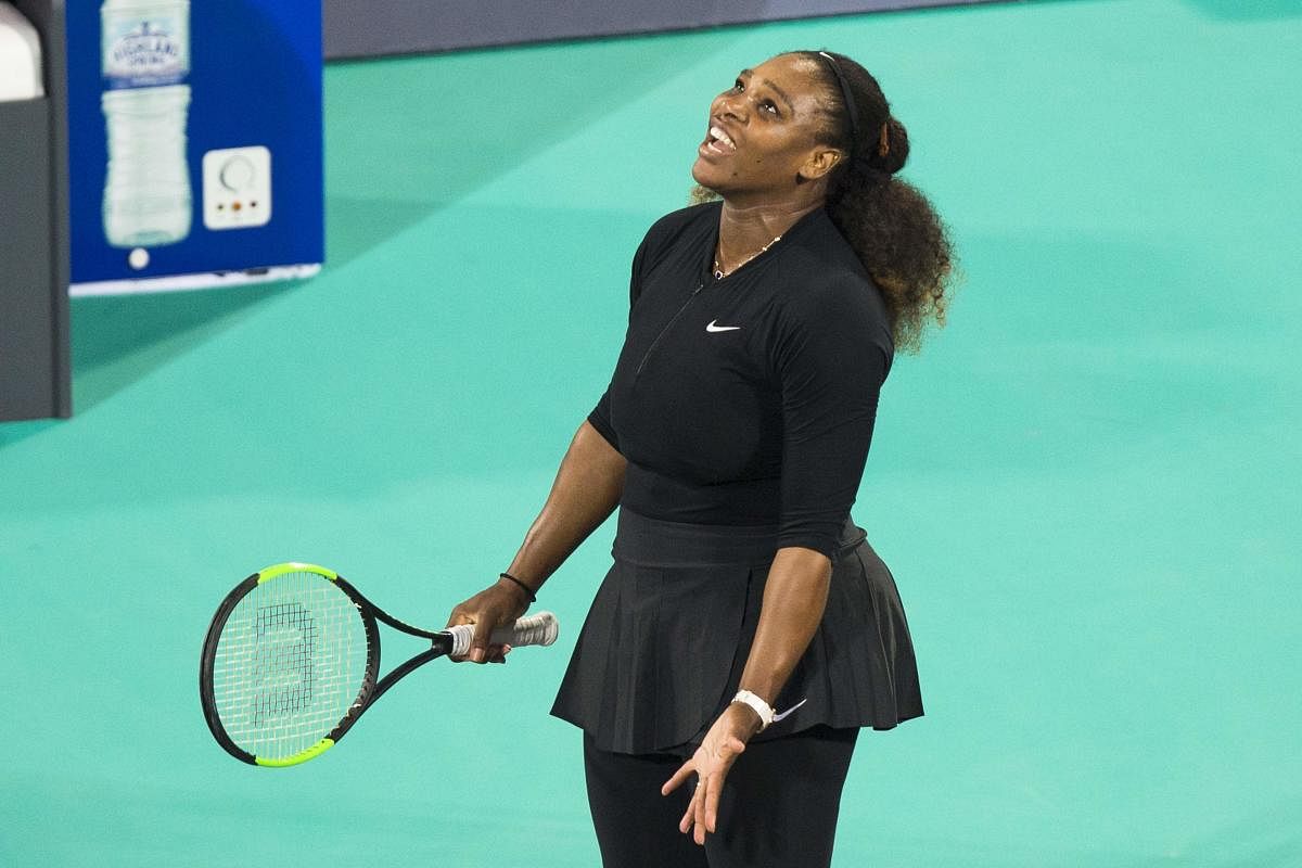 SO NEAR YET SO FAR Serena Williams says she can compete but not at that level needed to win titles, thereby pulling out of the Australian Open. AFP