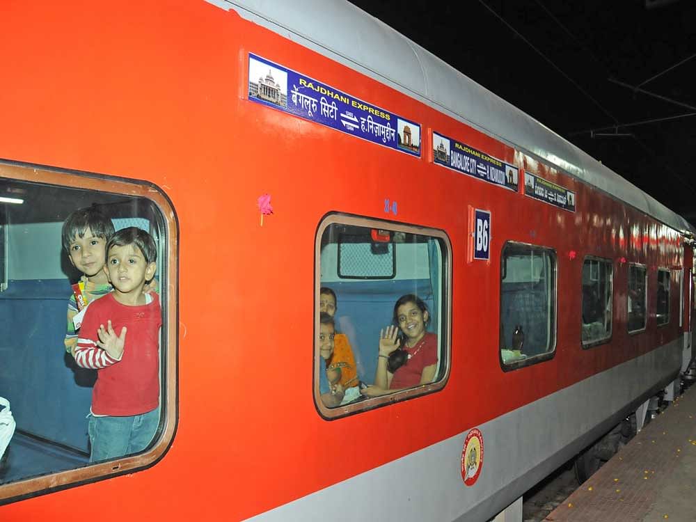 The Railways has received 9,804 complaints about  the food quality in Rajdhani and Shatabdi trains. DH file photo