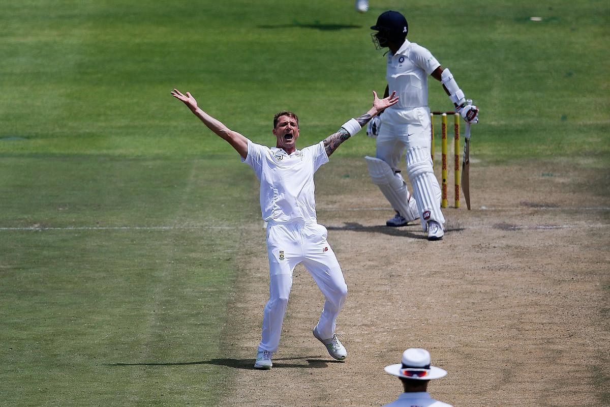 Setback: South Africa's Dale Steyn will miss the remainder of the Test series after damaging tissue in his landing foot. AFP