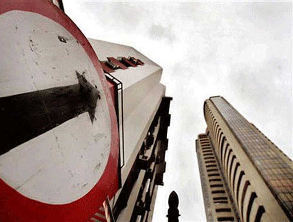 The Sensex hit a record level of 34,352 points while the Nifty closed above the 10,600 mark.