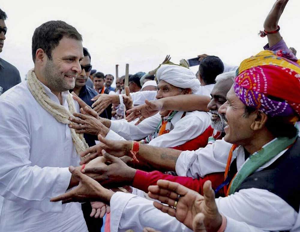 Congress president Rahul Gandhi during the election campaign in Gujarat. PTI file photo