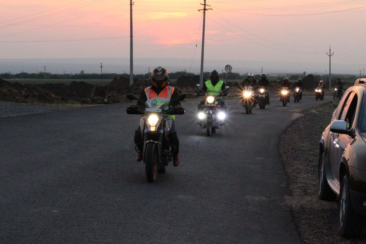 The members of 'Highwaymen Moto-biking Club'.