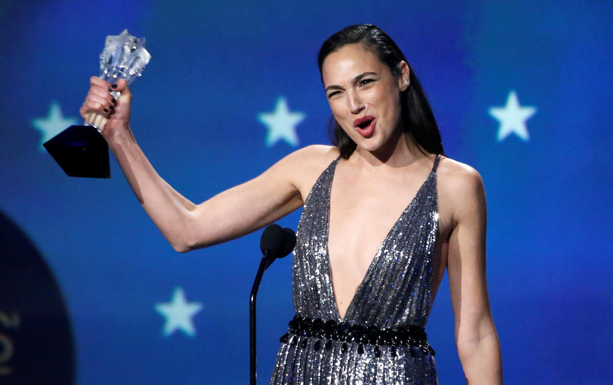 Actress Gal Gadot receives the 2018 #See Her award for her performance in "Wonder Woman."