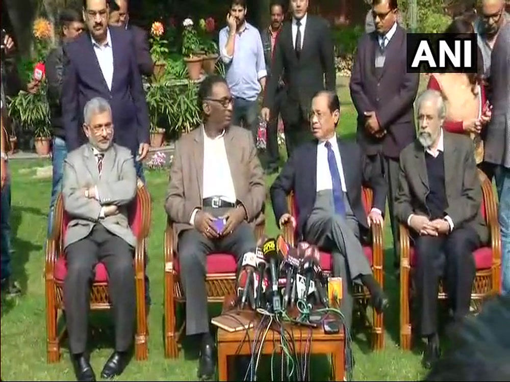 The four judges of the Supreme Court had come out in public for a press conference yesterday.