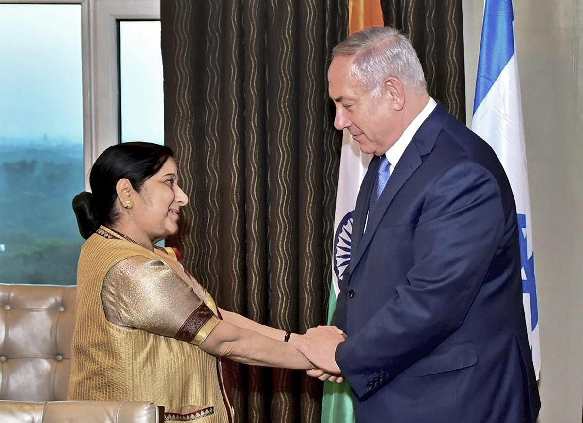 External Affairs Minister calls on Benjamin Netanyahu, Prime Minister of Israel in New Delhi on Sunday.