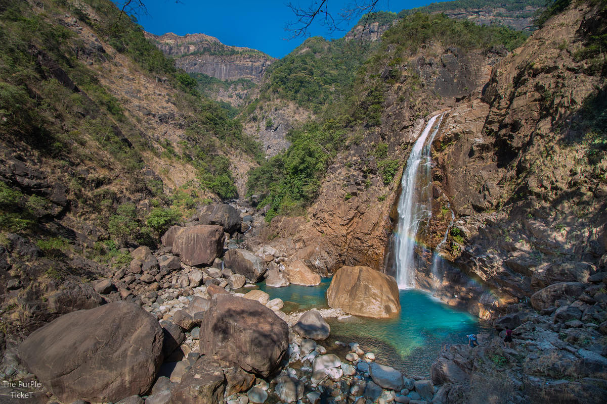 A secluded waterfall in Nongriat Cherrapunjee captured by Divya Shirodkar.