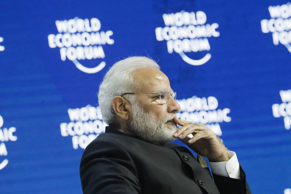 Narendra Modi at Davos.