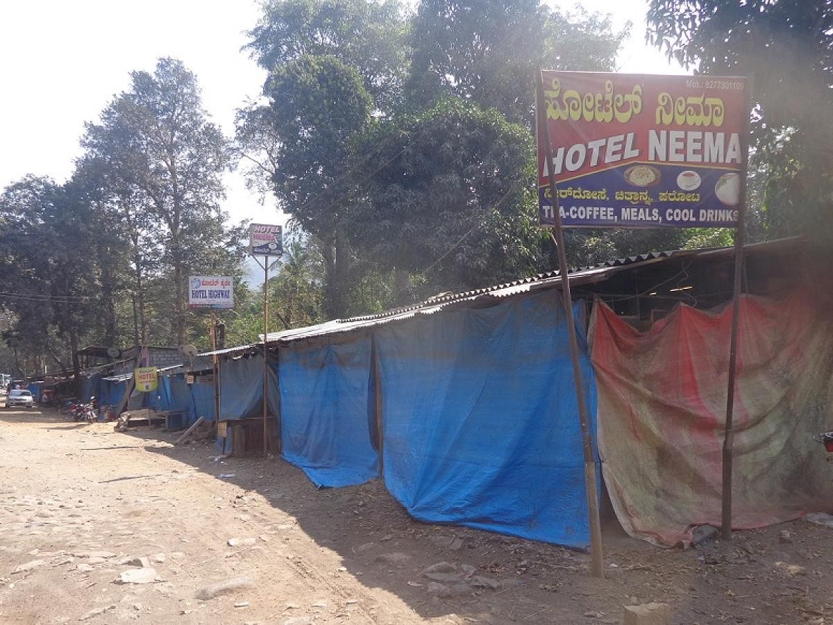 Small road side hotels, business establishments have been closed following the closure of Shiradi Ghat stretch.