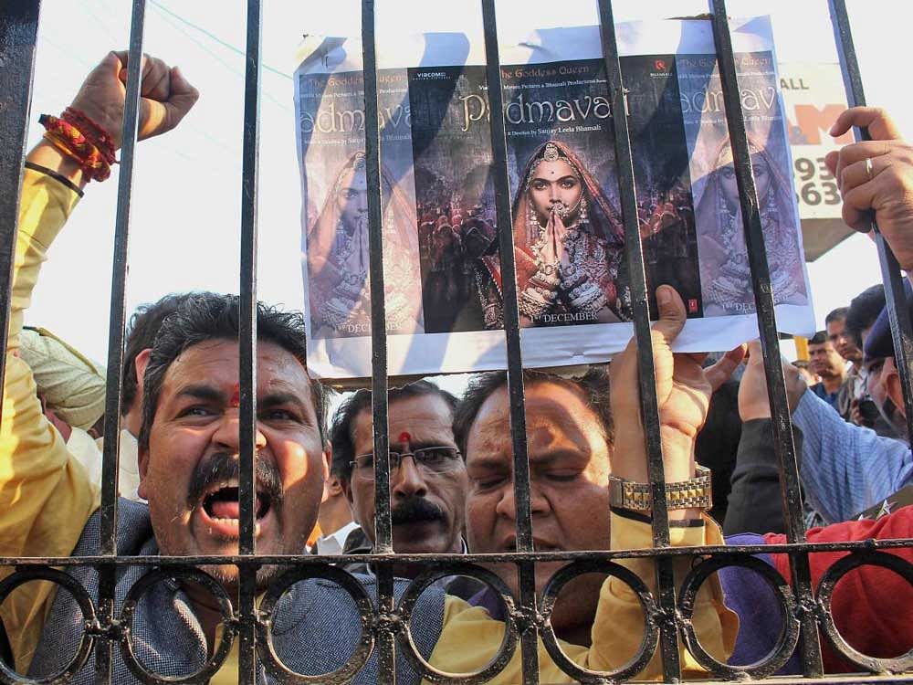The Rajput community in Gujarat continued to demand a ban on screening Padmaavat. PTI file photo
