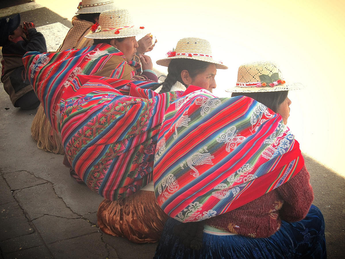 Peruvian: 'lliclla' or shoulder cloth.
