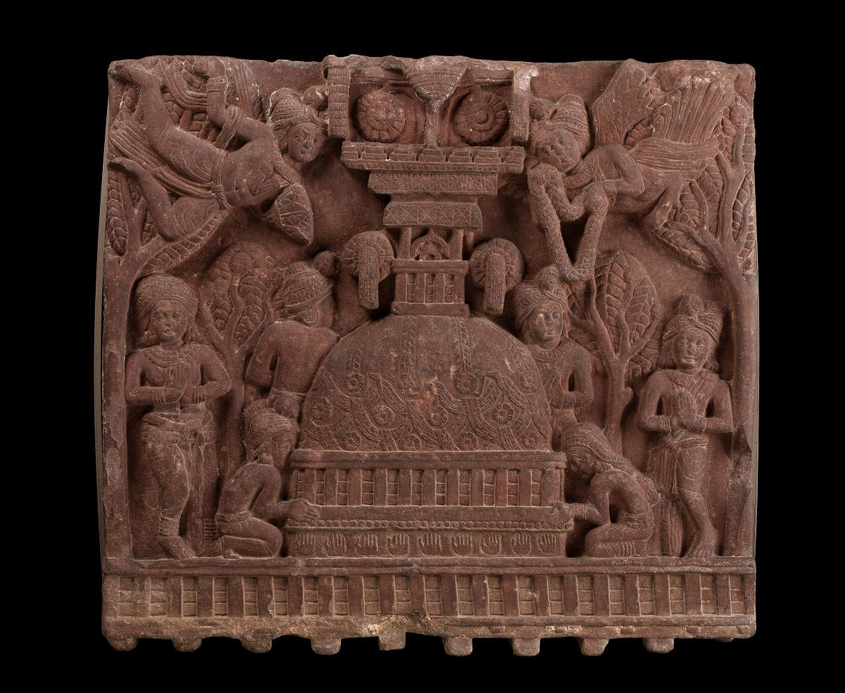 On display: Bharhut-style sculpture from Madhya Pradesh.