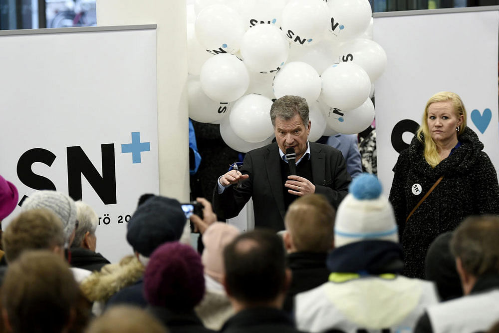 Niinisto is currently commanding a majority of the votes according to the latest opinion polls. Reuters photo.