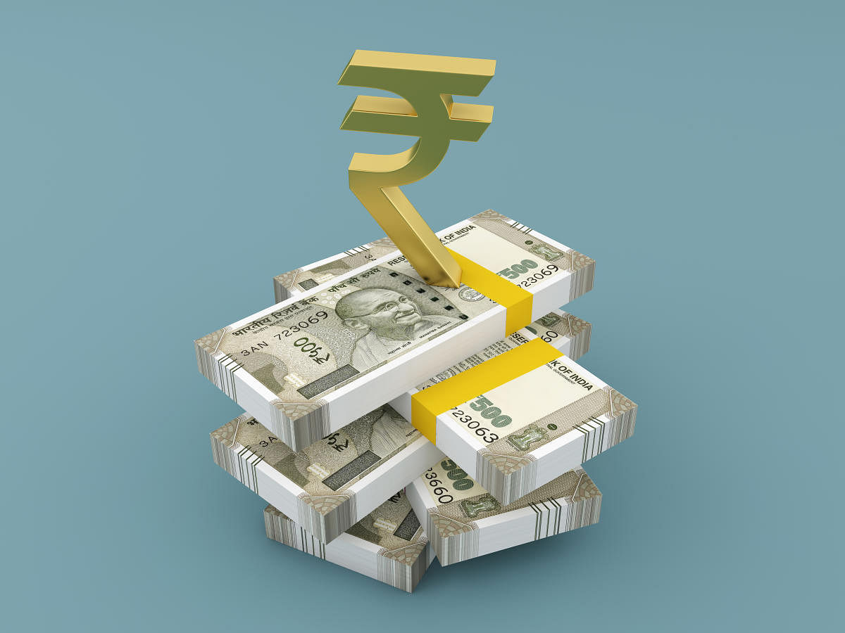 New Indian Currency with Symbol - 3D Rendered ImageRupee bundle