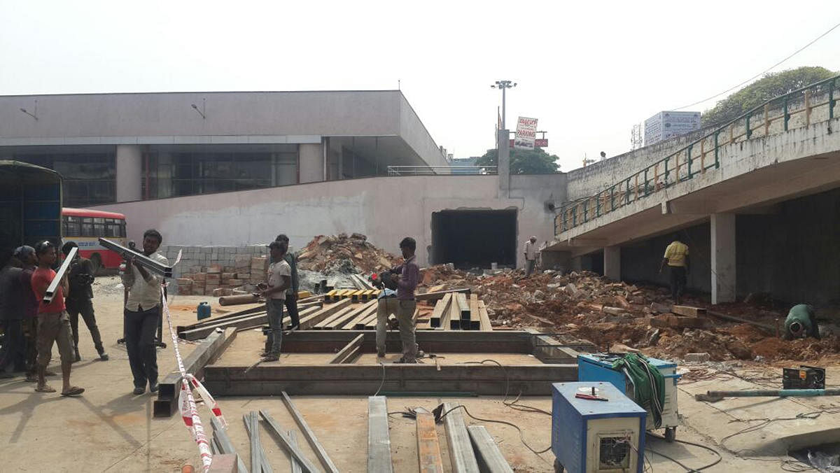 Work begins on subway between metro and KSRTC bus station at Majestic.