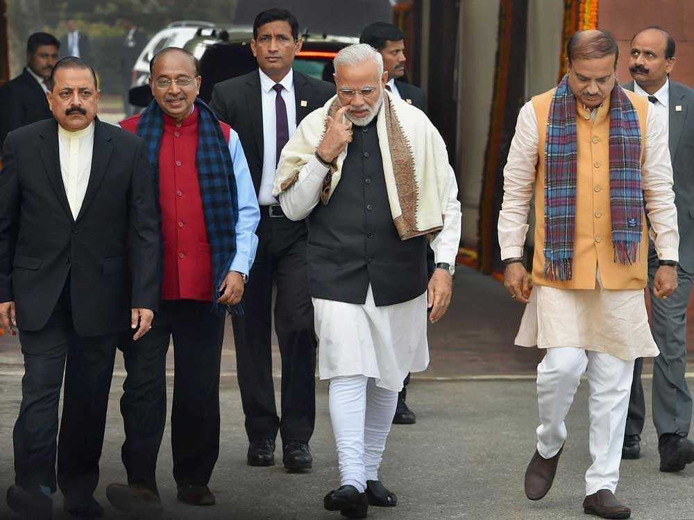 The prime minister repeated his view that the agenda of simultaneous polls does not belong to him or the BJP but everyone must come together and brainstorm. PTI photo