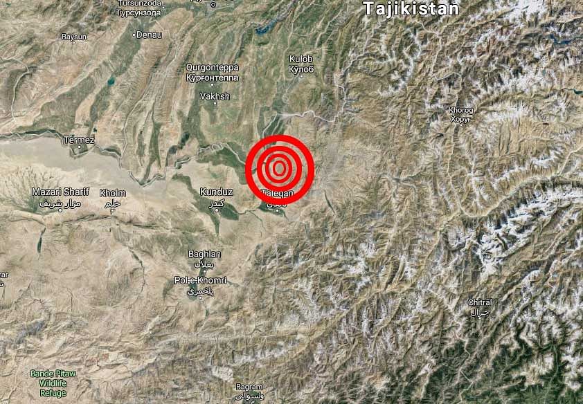 The quake hit at 0707 GMT near Afghanistan's northern border with Tajikistan in the Hindu Kush mountains at a depth of 191 kilometres.