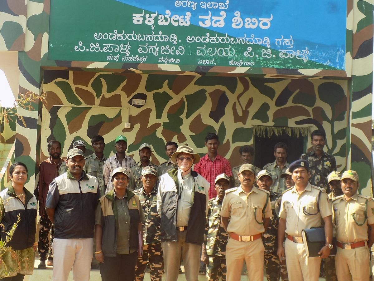 Principal Chief Conservator of Forest (Wildlife) Punati Sridhar visits Andekurubanadoddi camp at Hanur, Chamarajanagar district on Wednesday.
