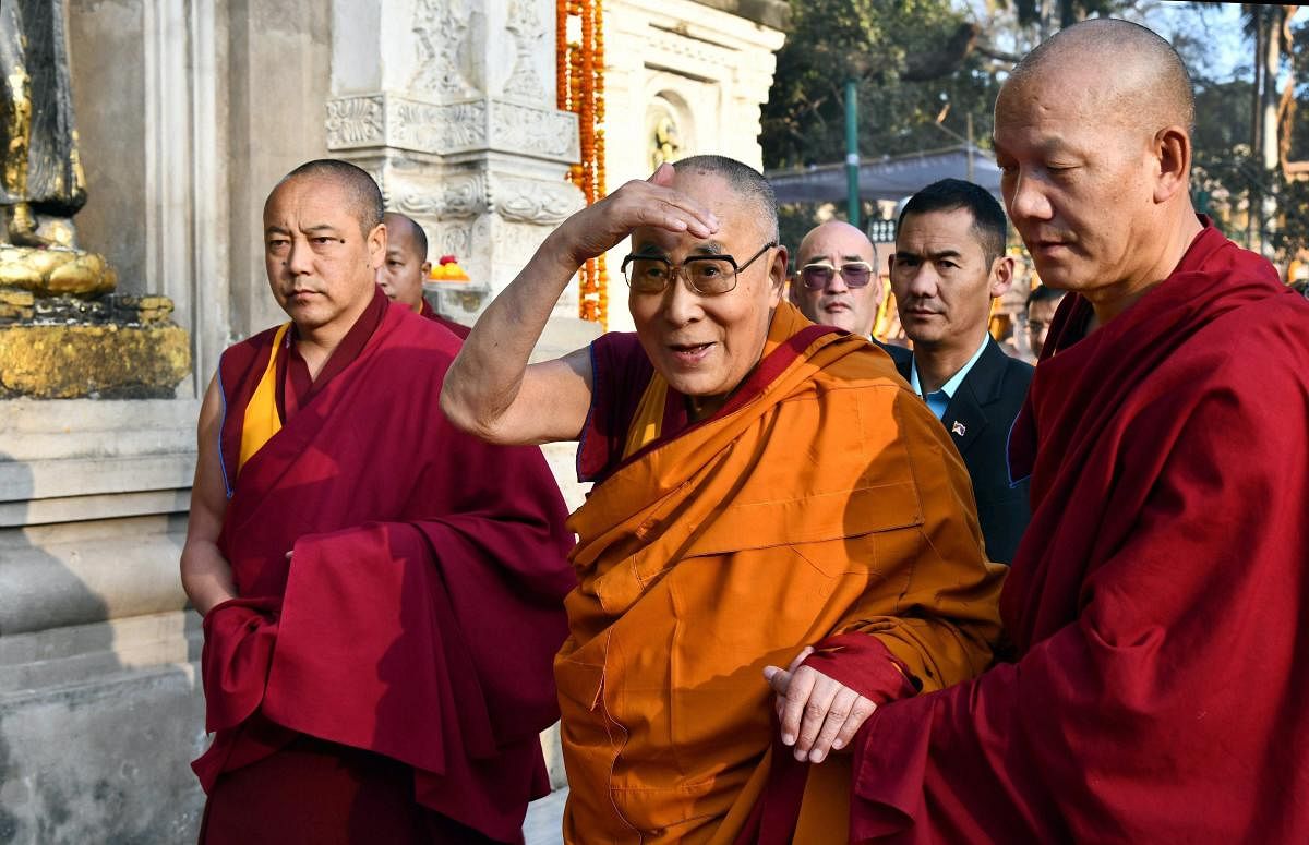 The Dalai Lama's doctors' have advised to him to cut down on his travels and not to exert himself. PTI Photo