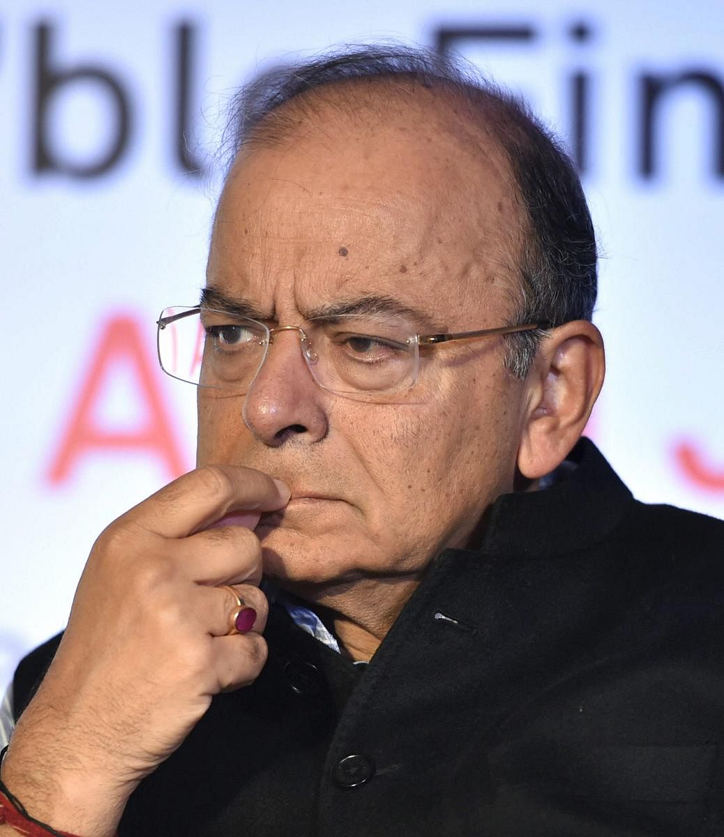New Delhi: Union Finance Minister Arun Jaitley during the launch of CriSidEx, a sentiment index for micro, small and medium enterprises (MSME) developed by CRISIL and SIDBI in New Delhi on Saturday. PTI Photo by Vijay Verma (PTI2_3_2018_000027B)