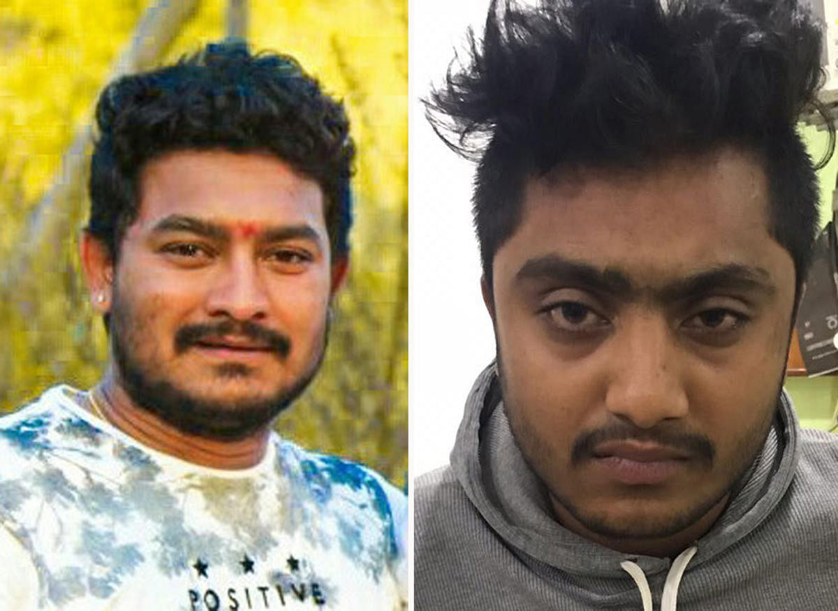 Gynanabharati murder vitcm Arun Krishna, 22 years (left) and Dhillon Somaiah 22 years.