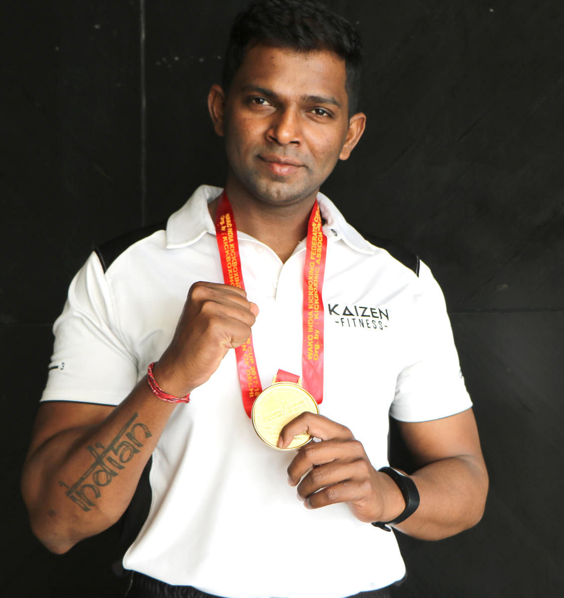Kickboxing champion Girish R Gowda.