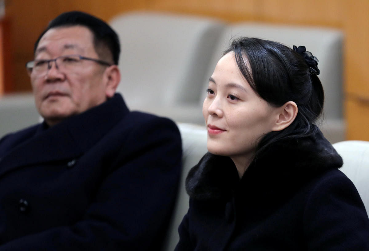 North Korean leader Kim Jong Un's younger sister Kim Yo Jong sits in a meeting room in Incheon, South Korea. Reuters Photo