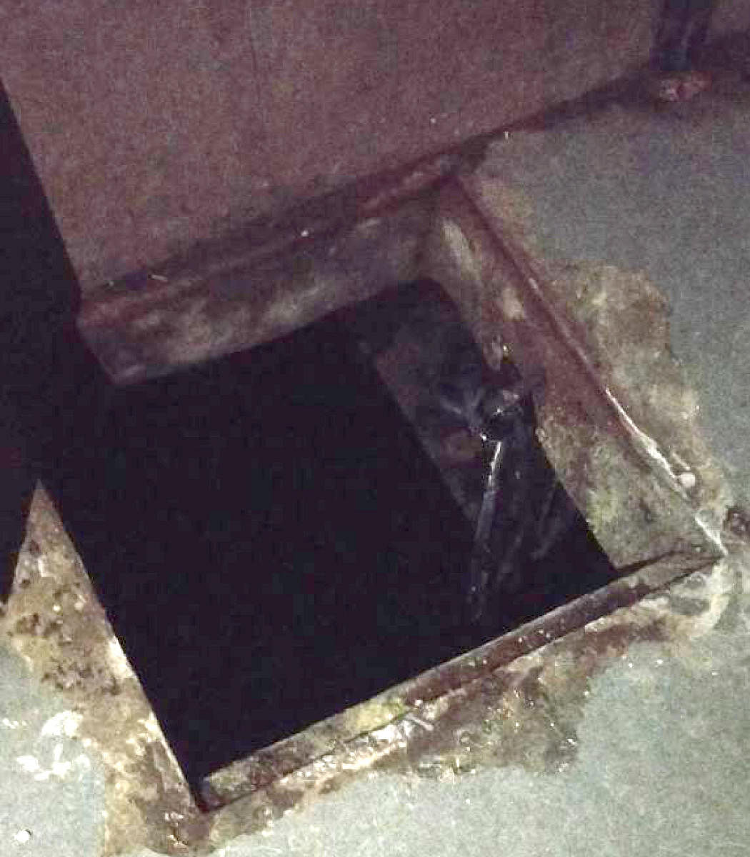 Yum Lok hotel manhole where the two scavengers died while repairing AECS layout near Kundanahalli on HAL police limits.